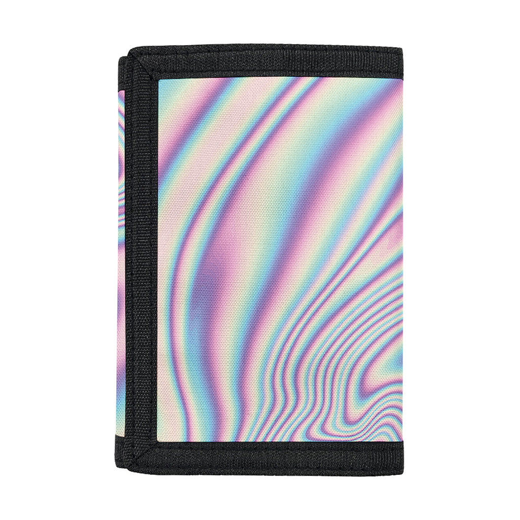 Psychedelic Holographic Print Trifold Wallet