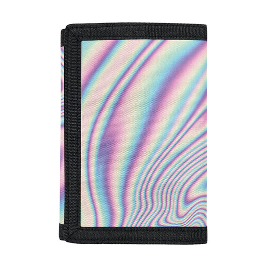 Psychedelic Holographic Print Trifold Wallet