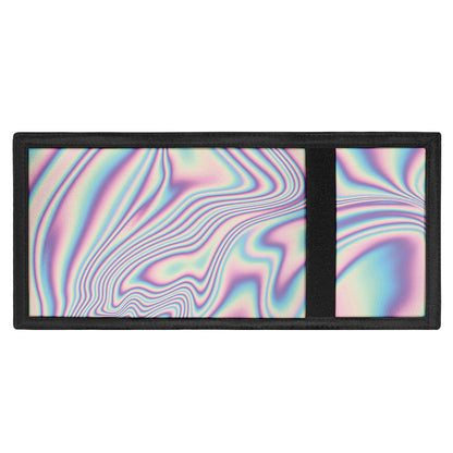 Psychedelic Holographic Print Trifold Wallet