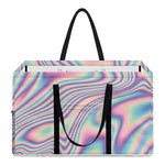 Psychedelic Holographic Print Utility Tote Bag
