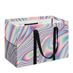 Psychedelic Holographic Print Utility Tote Bag