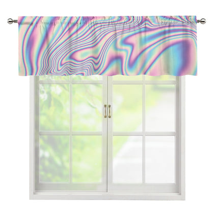 Psychedelic Holographic Print Window Valance