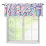 Psychedelic Holographic Print Window Valance