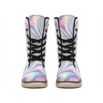 Psychedelic Holographic Print Winter Boots