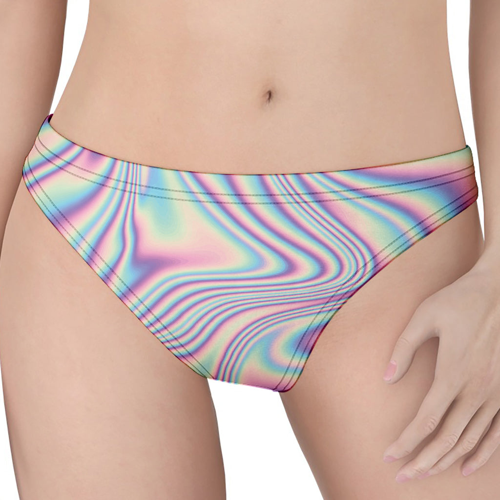 Psychedelic Holographic Print Women's Thong