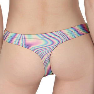 Psychedelic Holographic Print Women's Thong