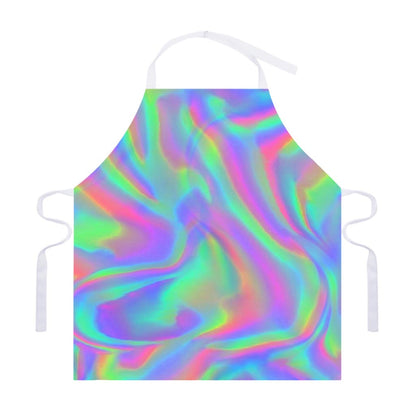 Psychedelic Holographic Trippy Print Adjustable Apron