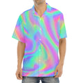 Psychedelic Holographic Trippy Print Aloha Shirt