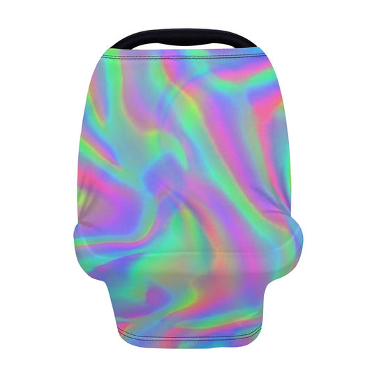 Psychedelic Holographic Trippy Print Baby Seat Cover
