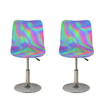 Psychedelic Holographic Trippy Print Bar Stool Covers