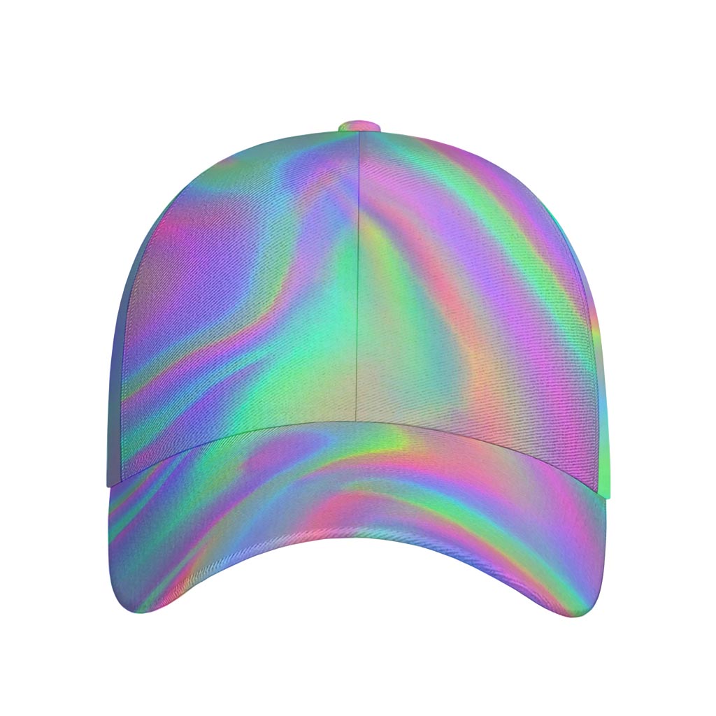 Psychedelic Holographic Trippy Print Baseball Cap