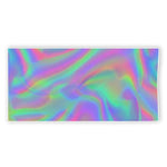 Psychedelic Holographic Trippy Print Beach Towel