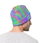 Psychedelic Holographic Trippy Print Beanie