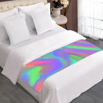 Psychedelic Holographic Trippy Print Bed Runner