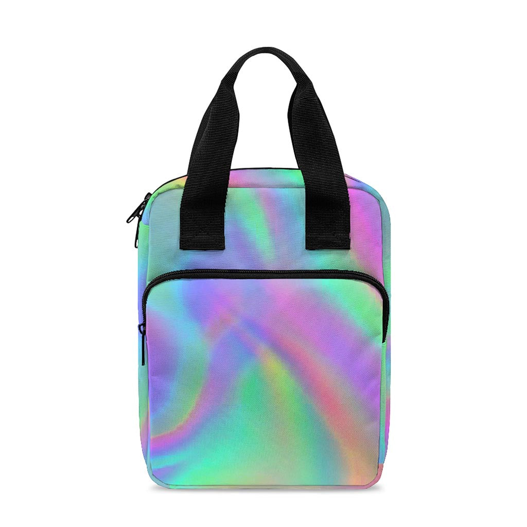 Psychedelic Holographic Trippy Print Bible Tote Bag