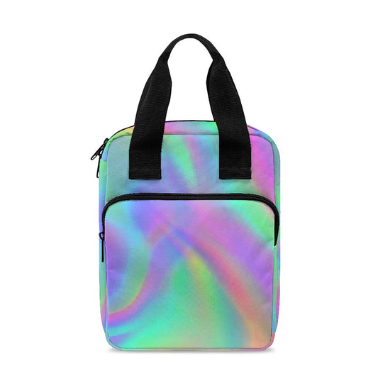 Psychedelic Holographic Trippy Print Bible Tote Bag