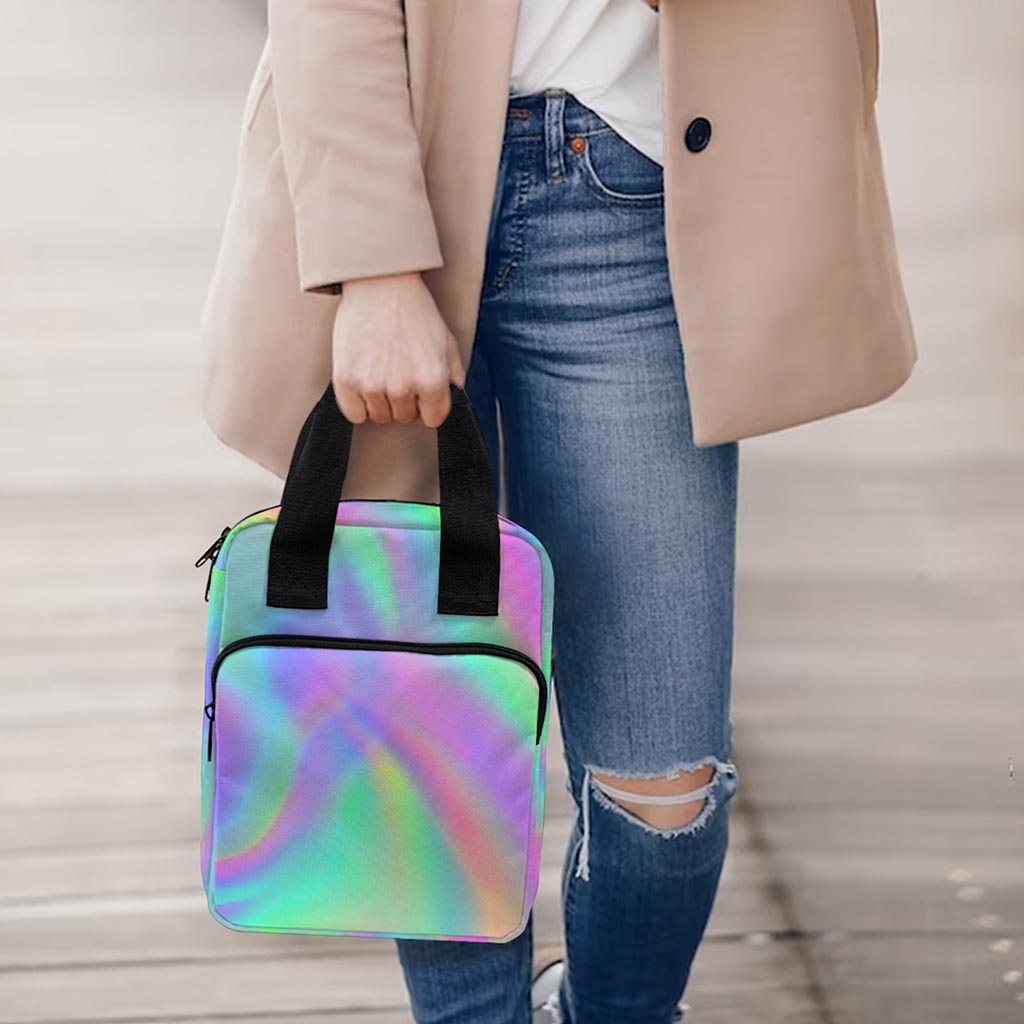 Psychedelic Holographic Trippy Print Bible Tote Bag