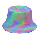 Psychedelic Holographic Trippy Print Bucket Hat