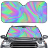 Psychedelic Holographic Trippy Print Car Windshield Sun Shade