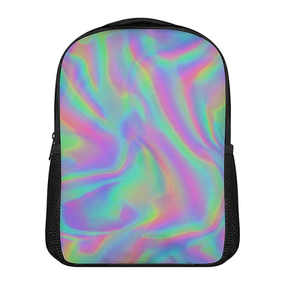 Psychedelic Holographic Trippy Print Casual Backpack