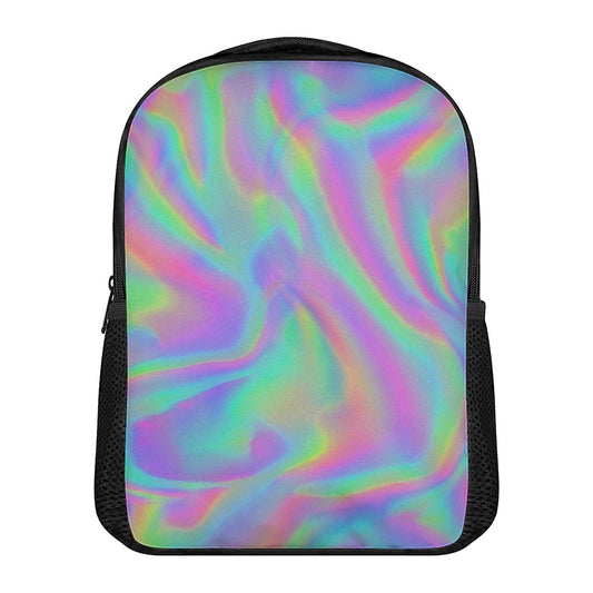 Psychedelic Holographic Trippy Print Casual Backpack