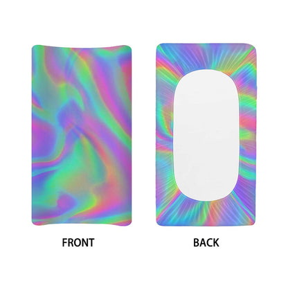 Psychedelic Holographic Trippy Print Changing Pad Cover