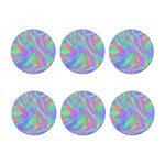 Psychedelic Holographic Trippy Print Coaster Set