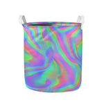Psychedelic Holographic Trippy Print Collapsible Laundry Basket