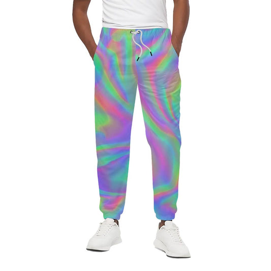 Psychedelic Holographic Trippy Print Cotton Pants