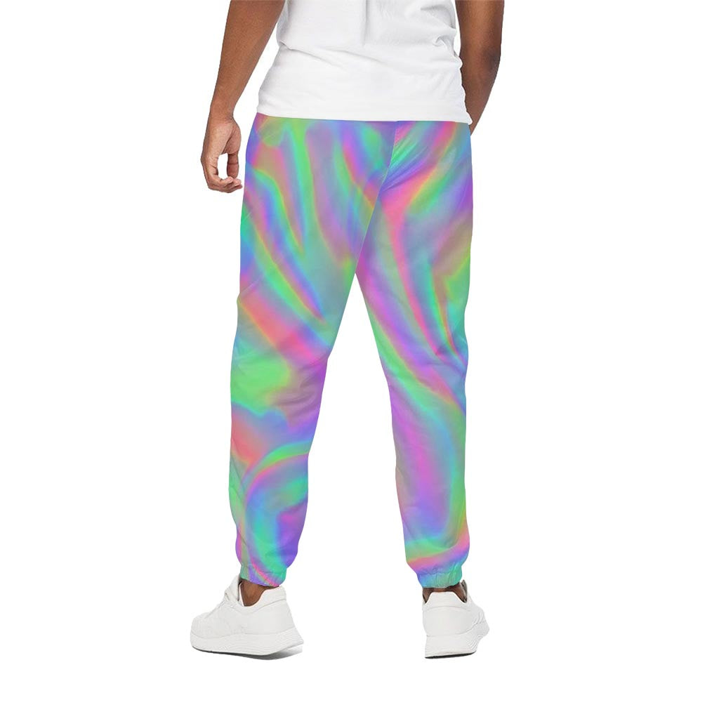 Psychedelic Holographic Trippy Print Cotton Pants