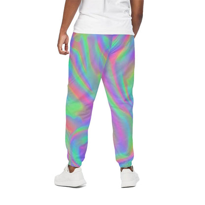 Psychedelic Holographic Trippy Print Cotton Pants