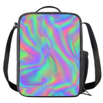 Psychedelic Holographic Trippy Print Crossbody Lunch Bag