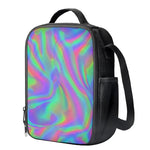 Psychedelic Holographic Trippy Print Crossbody Lunch Bag