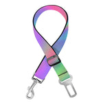 Psychedelic Holographic Trippy Print Dog Seat Belt