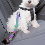 Psychedelic Holographic Trippy Print Dog Seat Belt