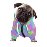 Psychedelic Holographic Trippy Print Dog Zip Up Hoodie