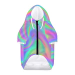 Psychedelic Holographic Trippy Print Dog Zip Up Hoodie