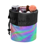 Psychedelic Holographic Trippy Print Drawstring Makeup Bag