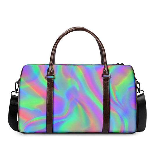Psychedelic Holographic Trippy Print Duffle Bag