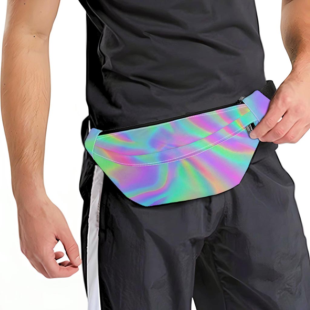 Psychedelic Holographic Trippy Print Fanny Pack