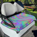 Psychedelic Holographic Trippy Print Golf Cart Seat Cover
