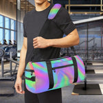 Psychedelic Holographic Trippy Print Gym Bag