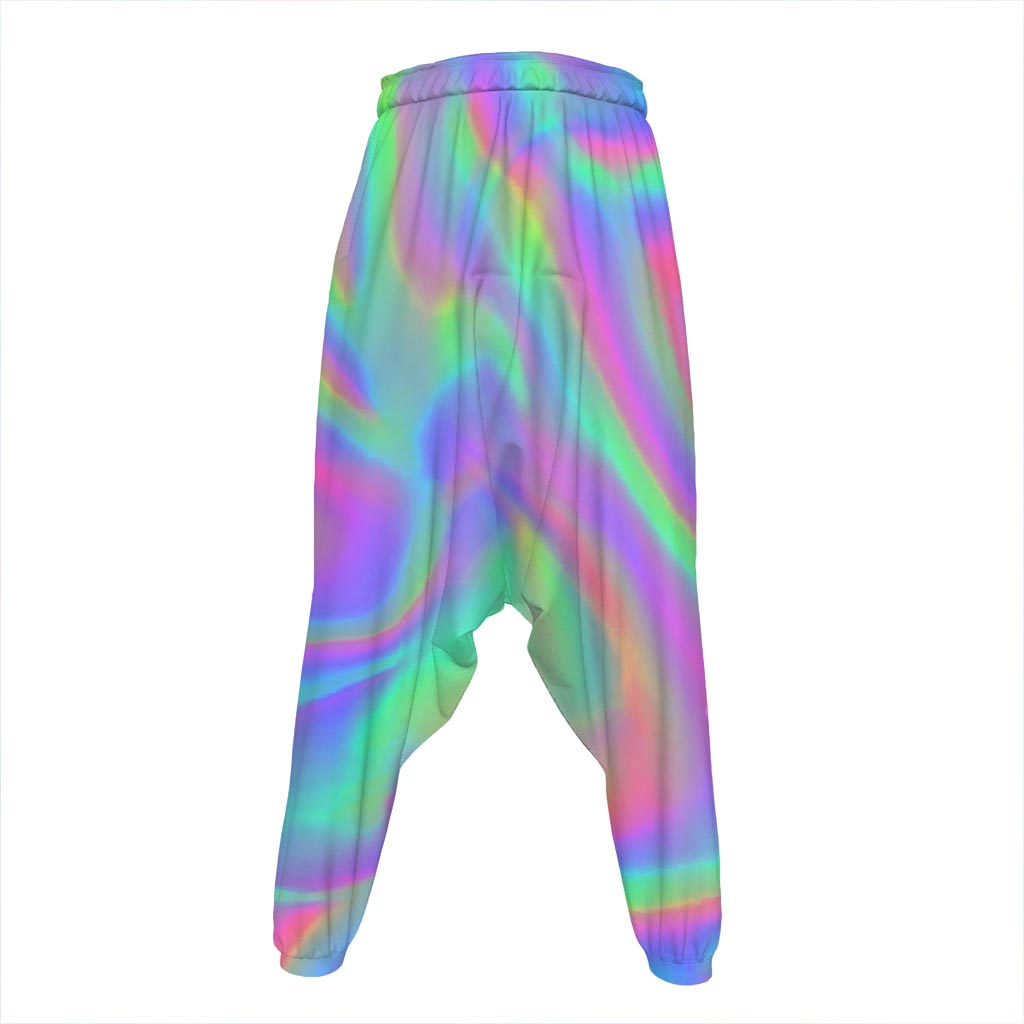 Psychedelic Holographic Trippy Print Hammer Pants