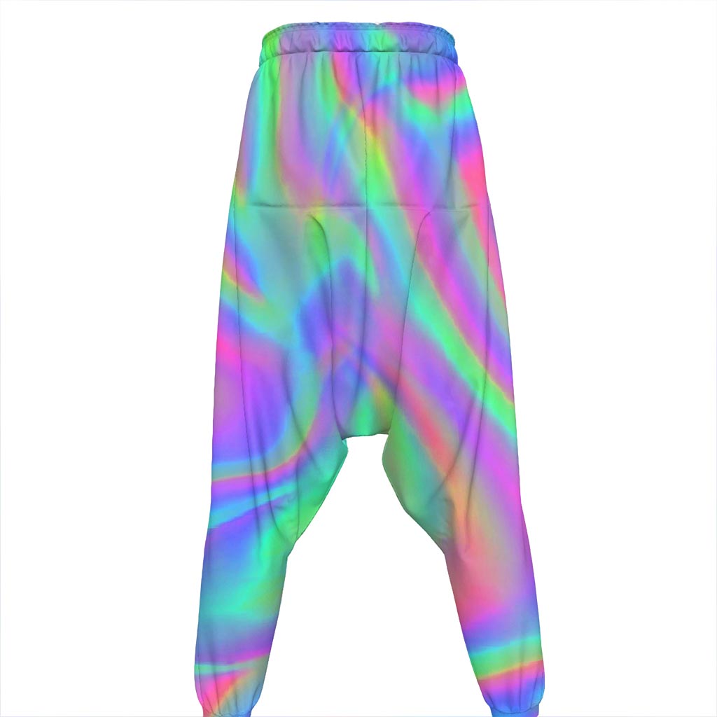 Psychedelic Holographic Trippy Print Hammer Pants