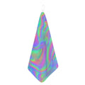 Psychedelic Holographic Trippy Print Hand Towel