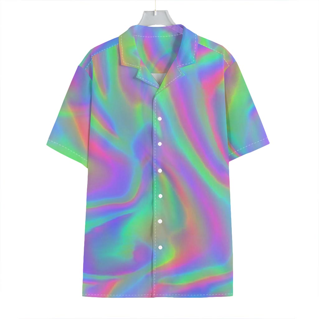Psychedelic Holographic Trippy Print Hawaiian Shirt