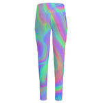 Psychedelic Holographic Trippy Print High-Waisted Pocket Leggings