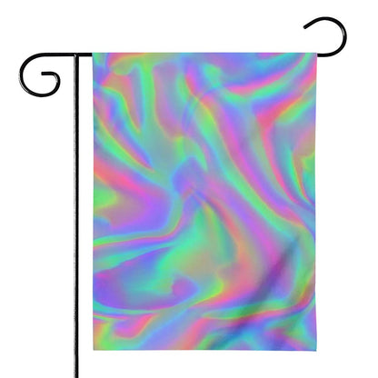 Psychedelic Holographic Trippy Print House Flag