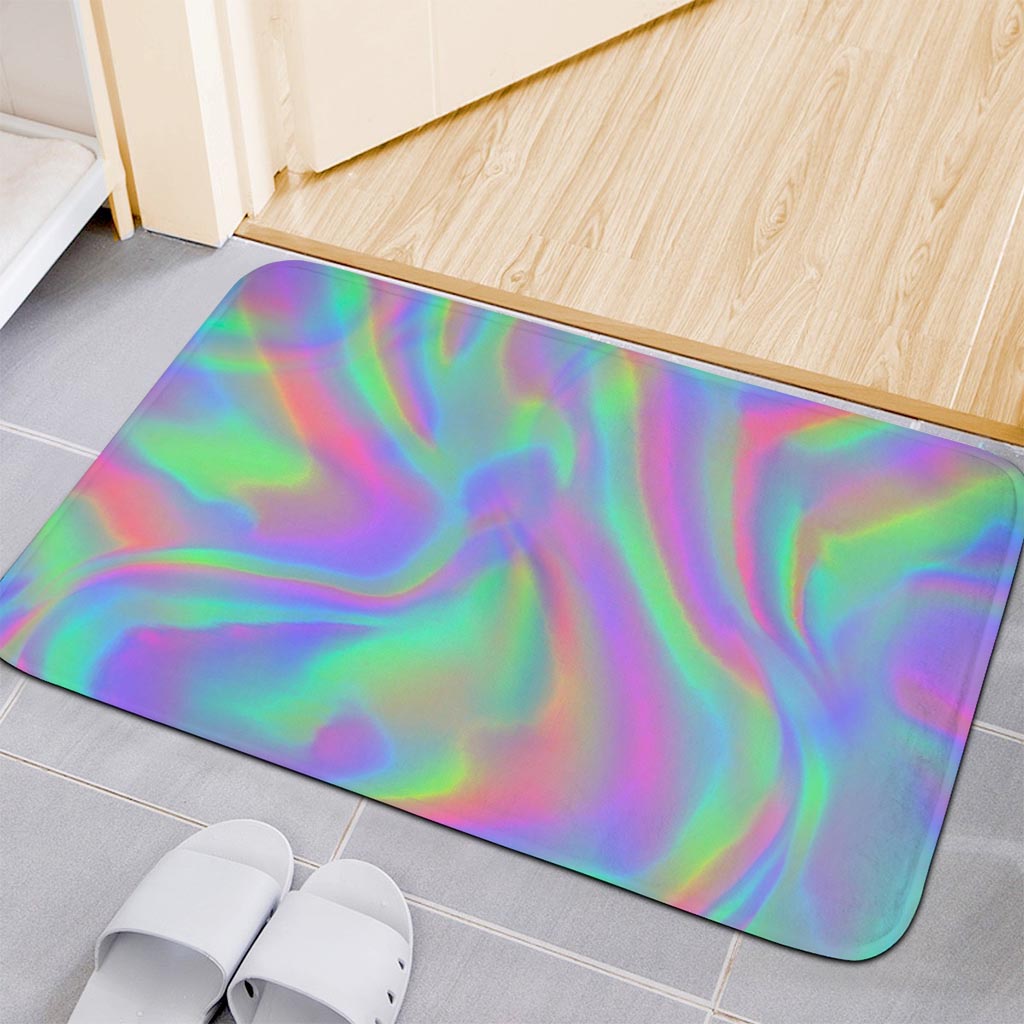 Psychedelic Holographic Trippy Print Indoor Door Mat