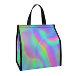 Psychedelic Holographic Trippy Print Insulated Lunch Tote